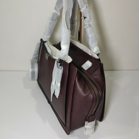 Coach 38550 Dreamer 36 Gunmetal Oxblood NWT - Picture 4 of 10